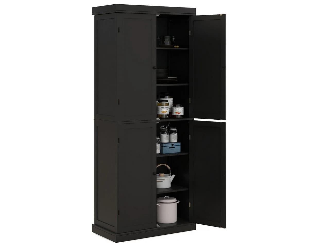 COSTWAY Küchenschrank Vorratsschrank 185cm, weiß - Bild 2