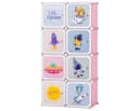 COSTWAY Kinderkleiderschrank Kunststoff 8 Würfel Blau Bild 2