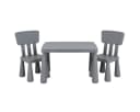 COSTWAY Kindertisch Set 3 TLG. Grau PP Bild 2