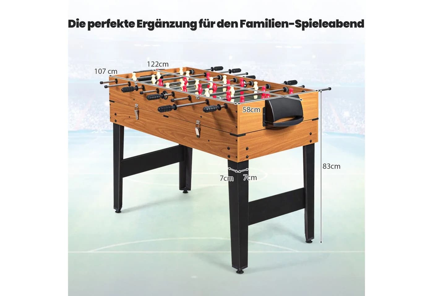 COSTWAY Spieltisch Multifunktionstisch Holz - Bild 5
