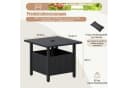 COSTWAY Gartentisch Beistelltisch Schwarz mit Schirmloch Bild 1
