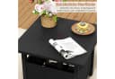 COSTWAY Gartentisch Beistelltisch Schwarz mit Schirmloch Bild 5
