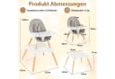 COSTWAY 6-in-1 Babyhochstuhl Kombihochstuhl Babystuhl mit Doppeltablett Bild 4