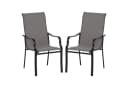 COSTWAY Gartenstuhl 2er Set Grau Aluminium Outdoor Bild 2