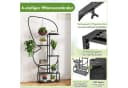 COSTWAY 6-stufiger Blumenständer 2er-Set Schwarz Metall Bild 5