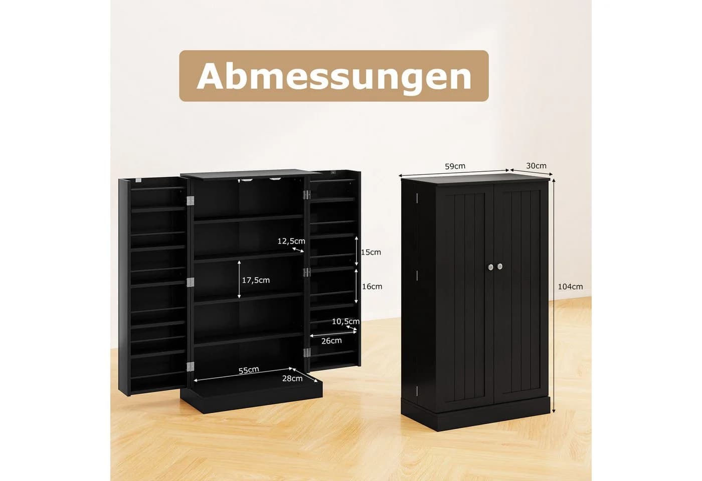 Stilvoller Mehrzweckschrank aus MDF-Platten - Bild 5