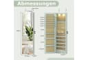 COSTWAY Schmuckschrank mit LED & Spiegel abschließbar Bild 4