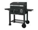 COSTWAY Holzkohlegrill XXL Grillwagen Edelstahl Schwarz mit Rollen Bild 2