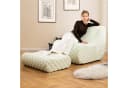 KOMFOTTEU Sitzsack Liegesofa-Set Braun/Grün Bild 1