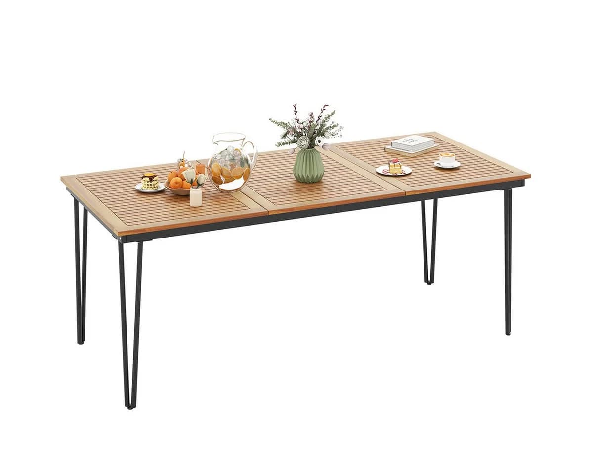 COSTWAY Gartentisch 200cm Akazie Esstisch für 8 Personen - Bild 2