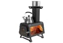 COSTWAY Feuerschale Holzkohle Outdoor BBQ Camping Holzofen Schwarz Bild 2