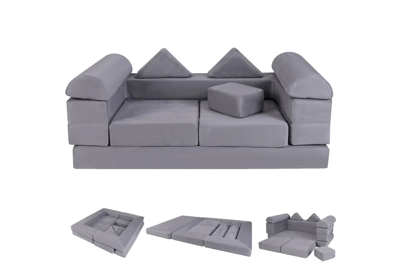Modulares Kindersofa aus Schaumstoff und Wildlederstoff - Bild 2
