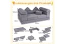 Modulares Kindersofa aus Schaumstoff und Wildlederstoff Bild 4