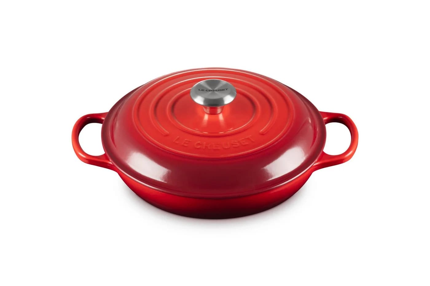 LE CREUSET Bratentopf Gourmet-Profitopf Gusseisen 26 cm Kirschrot