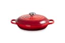 LE CREUSET Bratentopf Gourmet-Profitopf Gusseisen 26 cm Kirschrot Bild 2