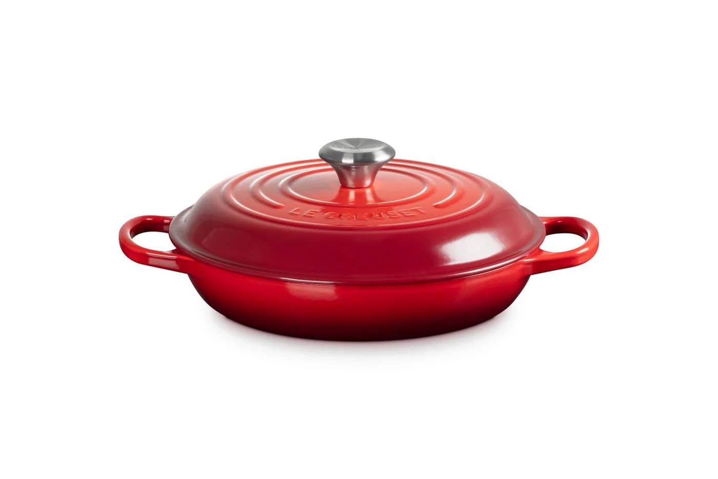 LE CREUSET Bratentopf Gourmet-Profitopf Gusseisen 26 cm Kirschrot - Bild 2