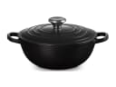 LE CREUSET Bräter La Marmite Signature rund 24cm Emailliertes Gusseisen Schwarz Bild 2