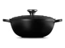 LE CREUSET Bräter La Marmite Signature rund 24cm Emailliertes Gusseisen Schwarz Bild 5