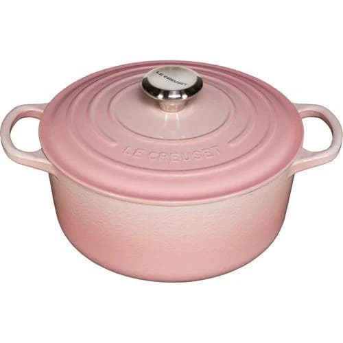 Le Creuset Signature Gusseisen-Braeter rund 24cm Shellpink