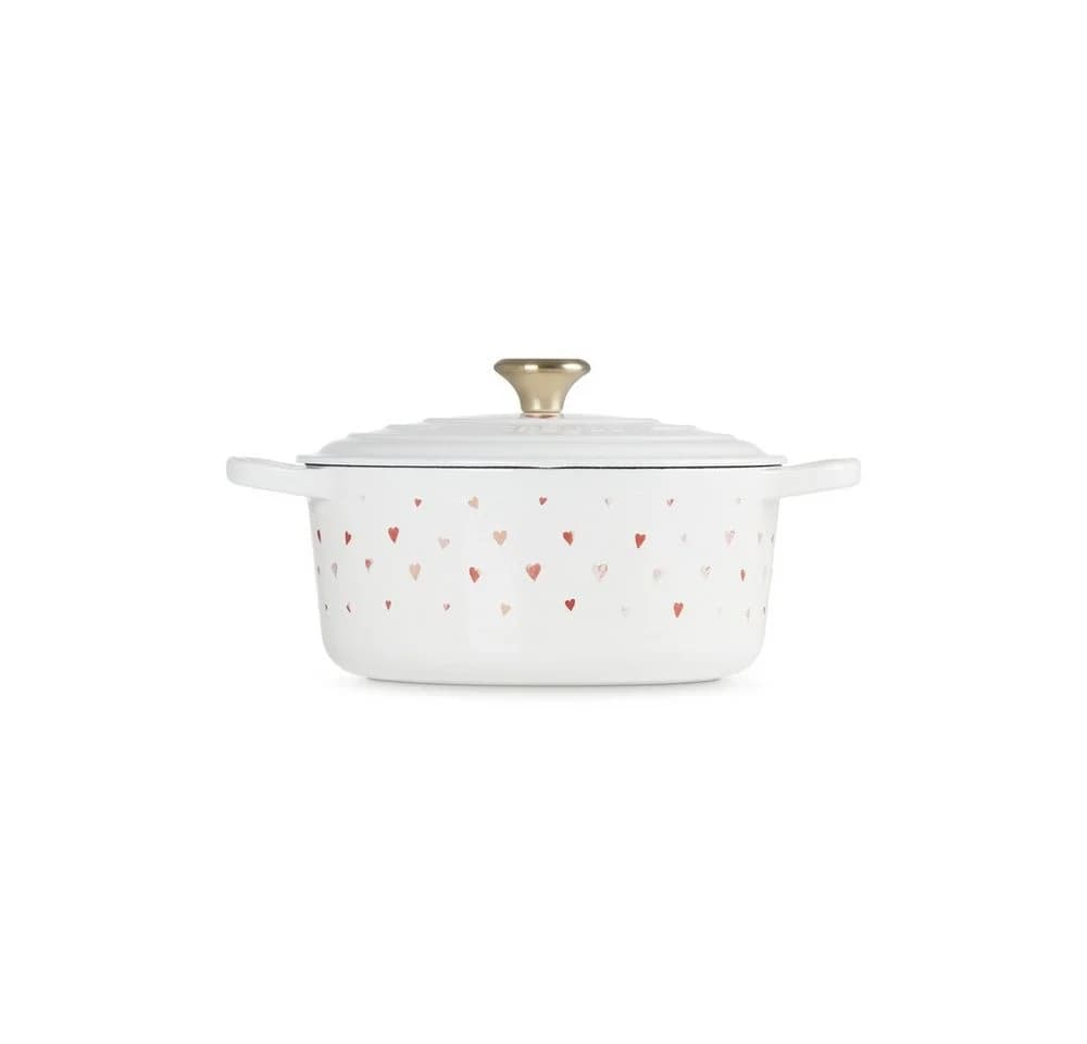 LE CREUSET Bräter rund Signature 22cm Hearts weiß - Bild 3