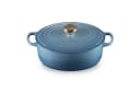 LE CREUSET Ovaler Gusseisen-Bräter mit Deckel Chambray Bild 1