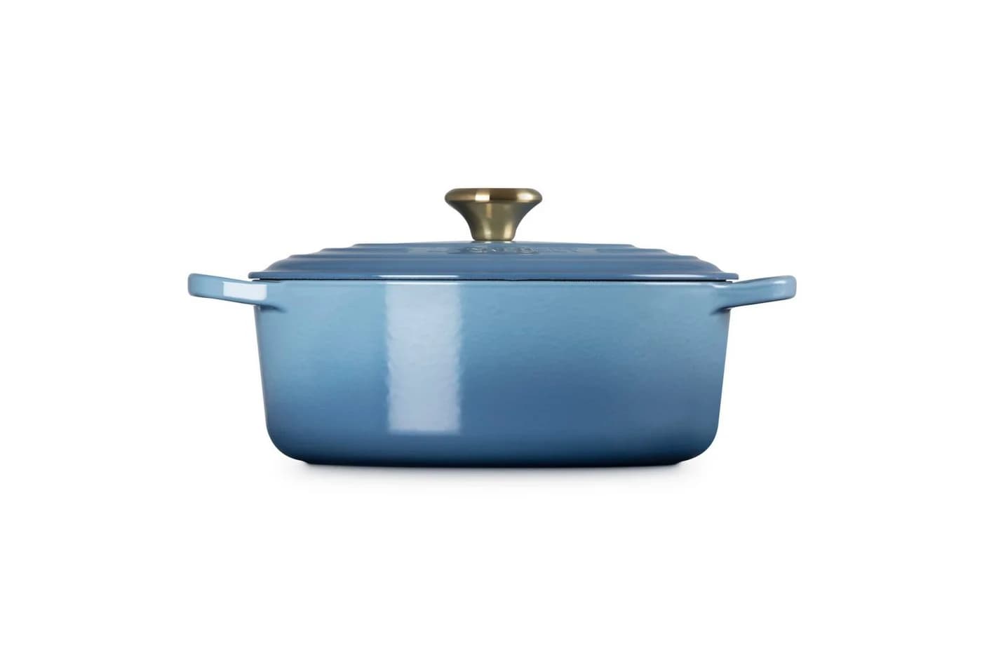 LE CREUSET Ovaler Gusseisen-Bräter mit Deckel Chambray - Bild 3
