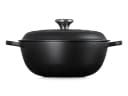 LE CREUSET Bräter Stew Pot Signature rund 26cm schwarz matt Bild 3