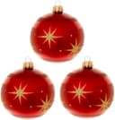 Krebs Glas Lauscha Weihnachtsbaumkugel Xmas Night Komet 8 cm 3er Set Bild 1