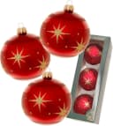 Krebs Glas Lauscha Weihnachtsbaumkugel Xmas Night Komet 8 cm 3er Set Bild 2
