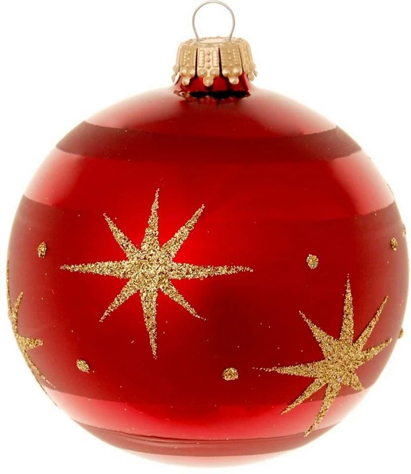 Krebs Glas Lauscha Weihnachtsbaumkugel Xmas Night Komet 8 cm 3er Set - Bild 3