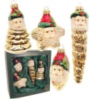 Krebs Glas Lauscha Christbaumschmuck Xmas Night Weihnachtsmanngesichter 4-tlg. Bild 2