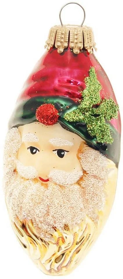 Krebs Glas Lauscha Christbaumschmuck Xmas Night Weihnachtsmanngesichter 4-tlg. - Bild 5