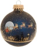 KREBS GLAS LAUSCHA Weihnachtsbaumkugel Midnight before Christmas 7 cm Bild 1