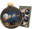 KREBS GLAS LAUSCHA Weihnachtsbaumkugel Midnight before Christmas 7 cm Bild 2