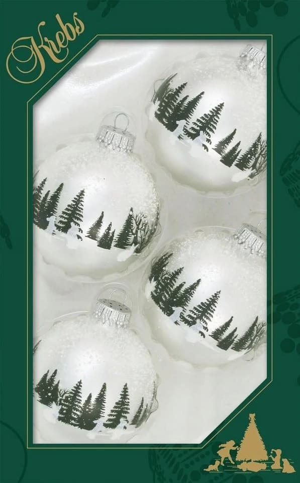 Krebs Glas Lauscha Weihnachtsbaumkugel Kaninchen 4 St