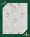Krebs Glas Lauscha Weihnachtsbaumkugel 8-tlg. Gold 7 cm Glas Bild 1