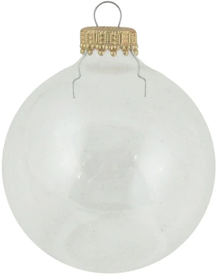 Krebs Glas Lauscha Weihnachtsbaumkugel 8-tlg. Gold 7 cm Glas - Bild 2