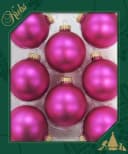 Krebs Glas Lauscha Weihnachtsbaumkugel CBK70279 (8 St) Pink Matt Glas Bild 1