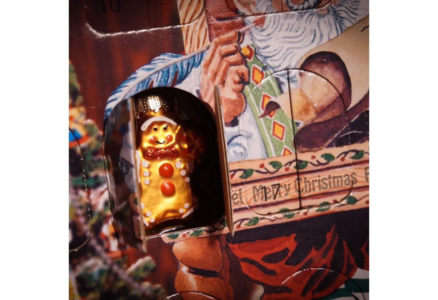 Krebs Glas Lauscha Adventskalender Weihnachtsdeko 24-tlg. Glasfiguren bunt - Bild 3