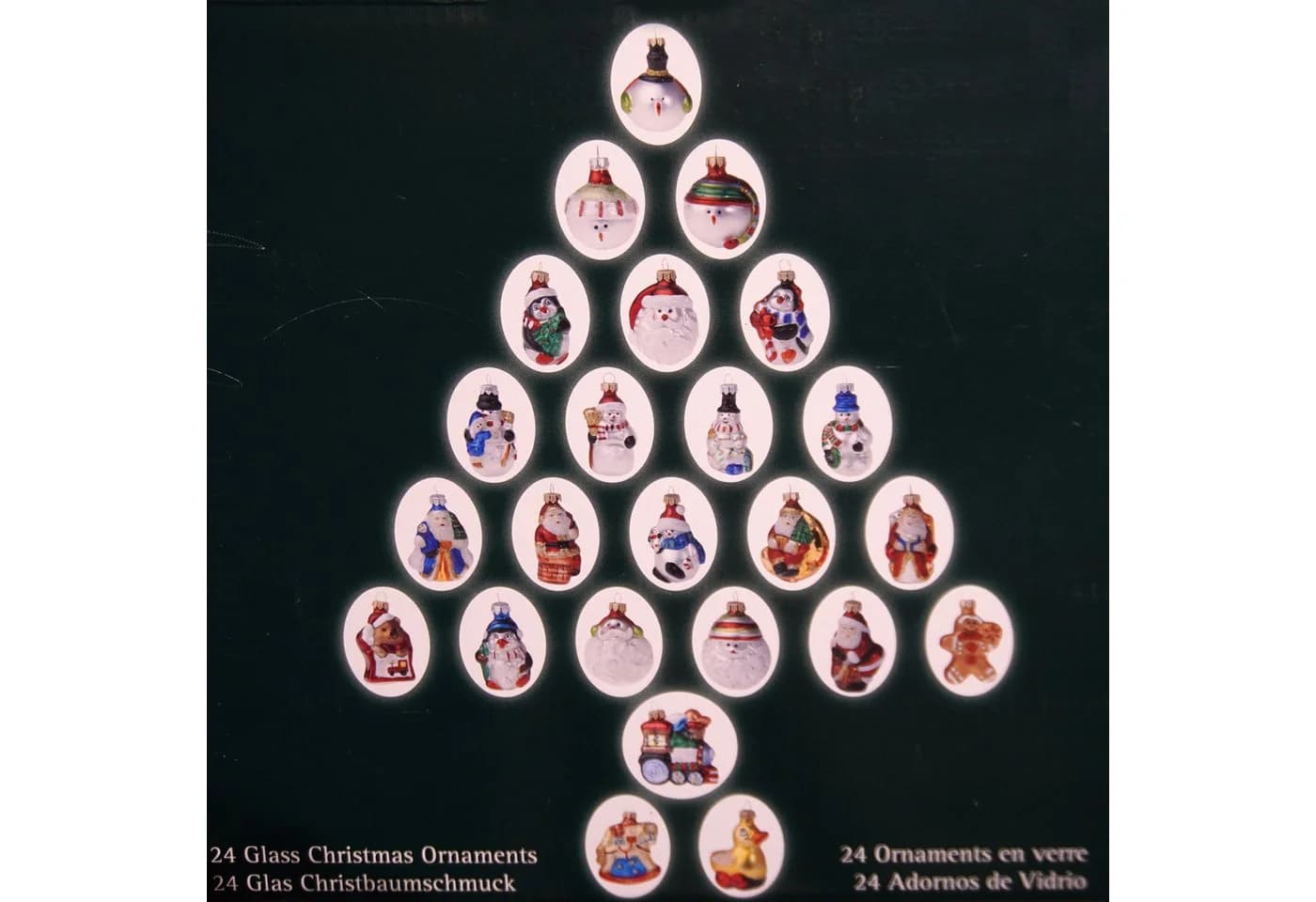 Krebs Glas Lauscha Adventskalender Weihnachtsdeko 24-tlg. Glasfiguren bunt - Bild 4