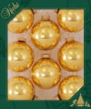 Krebs Glas Lauscha Weihnachtsbaumkugel CBK90251, 8-tlg. Goldfarben Bild 1