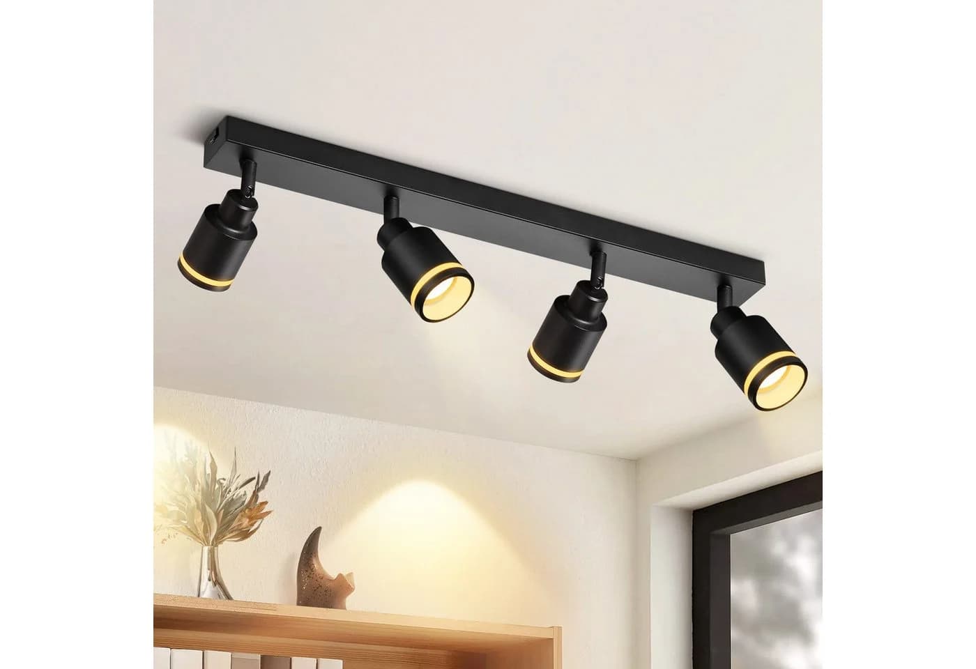 ZMH Deckenstrahler 4 Flammig Schwenkbar Deckenleuchte Küchenlampe GU10 180° - Bild 2
