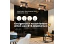 ZMH LED Deckenleuchte Schwarz-Rauchgrau Glas E14 Schwenkbar 350° Bild 5