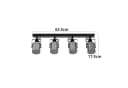 ZMH LED Deckenleuchte Whonzimmer Schwarz-Rauchgrau Glas Deckenlampe E14 Schwenkbar 350° Bild 1