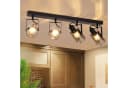 ZMH LED Deckenleuchte Whonzimmer Schwarz-Rauchgrau Glas Deckenlampe E14 Schwenkbar 350° Bild 2