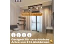 ZMH LED Deckenleuchte Whonzimmer Schwarz-Rauchgrau Glas Deckenlampe E14 Schwenkbar 350° Bild 3