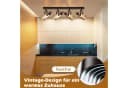 ZMH LED Deckenleuchte Whonzimmer Schwarz-Rauchgrau Glas Deckenlampe E14 Schwenkbar 350° Bild 5