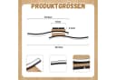ZMH LED Deckenleuchte Holz Schwarz Wellenförmig Modern 1280lm 3000K Bild 1