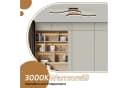 ZMH LED Deckenleuchte Holz Schwarz Wellenförmig Modern 1280lm 3000K Bild 3