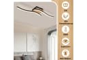 ZMH LED Deckenleuchte Holz Schwarz Wellenförmig Modern 1280lm 3000K Bild 5